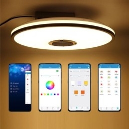 תאורת תקרה צבעונית עם פונקציית תזמון רמקול Bluetooth