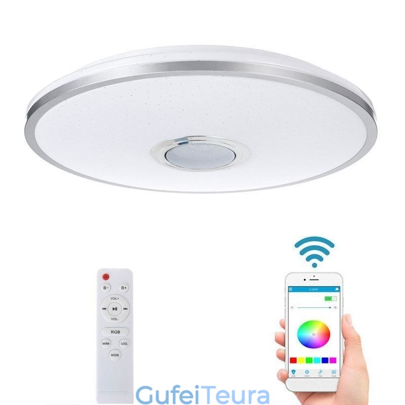 תאורת תקרה צבעונית עם פונקציית תזמון רמקול Bluetooth