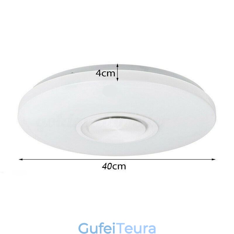 מנורה דקורטיבית בהתקנה שטוחה בשלטת אפליקציה מרחוק מנורת רמקול מוזיקה Bluetooth