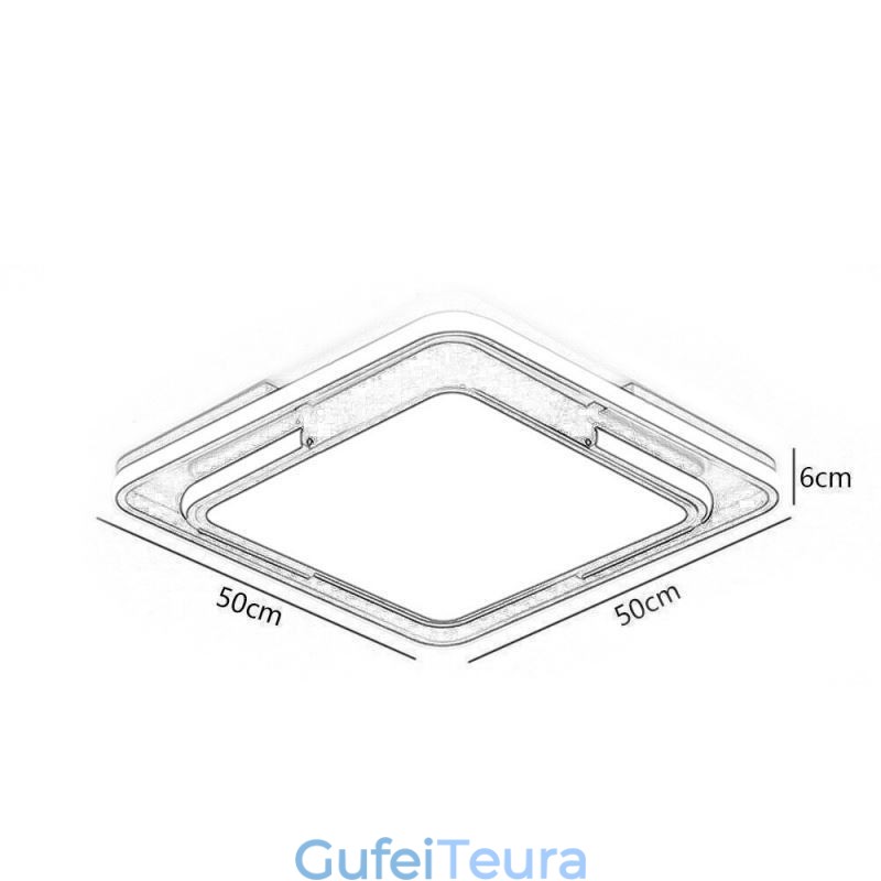 גוף תאורה אקרילי מרובע ופשוט מודרני