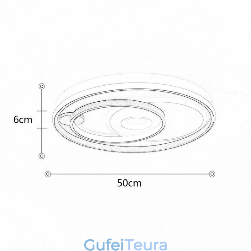אור תקרה עגול חופף סומק אור אקריליק מודרני