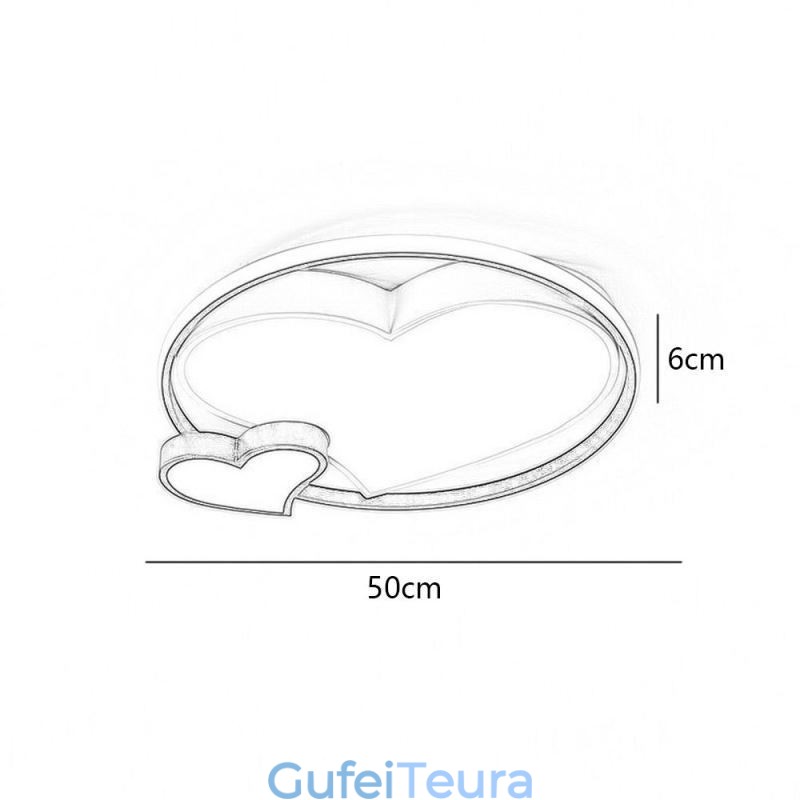 כפול לבבות תאורה דקורטיבית מנורת תקרה