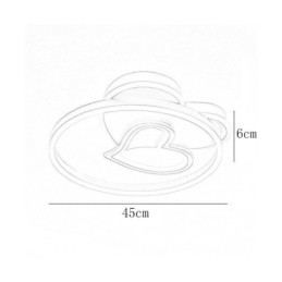 תאורת תקרה מודרנית בצורת לב אקריליק דו-שכבתי סומק