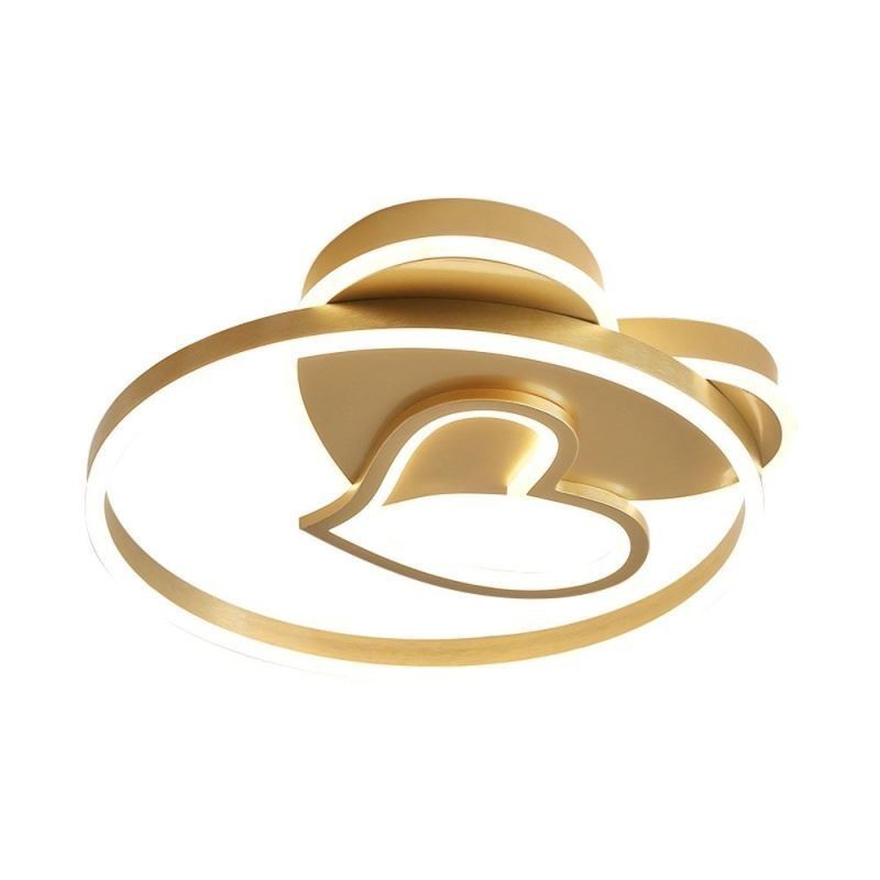 תאורת תקרה מודרנית בצורת לב אקריליק דו-שכבתי סומק