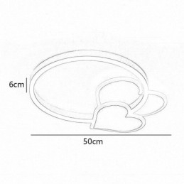 תאורת תקרה לבבית כפולה אקרילית מודרנית