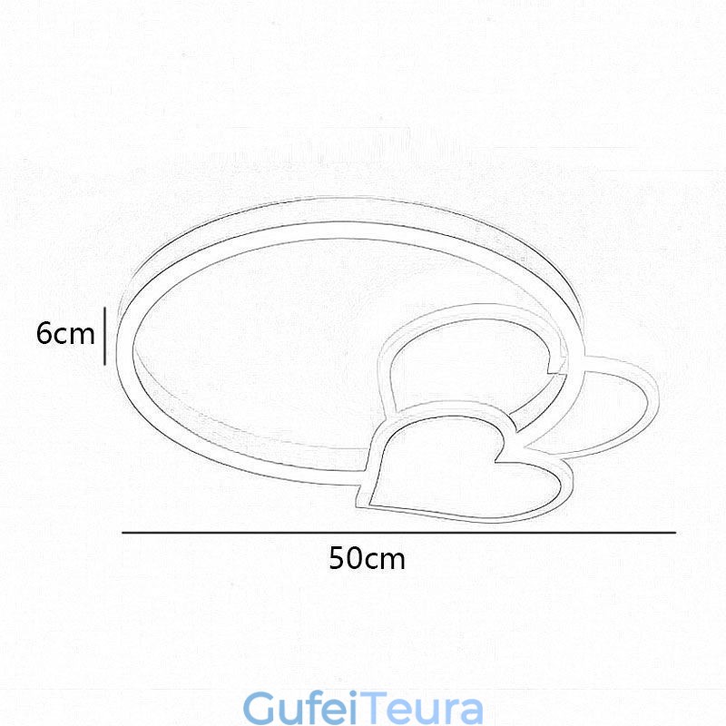 תאורת תקרה לבבית כפולה אקרילית מודרנית
