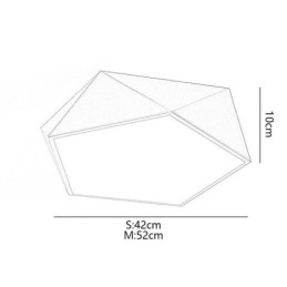 תאורת תקרה אקרילית גיאומטרית מוזהבת