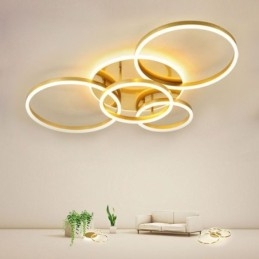 תאורת תקרה אקרילית מודרנית מסוג Halo Ring Flush Mount
