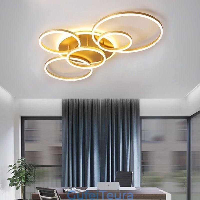 תאורת תקרה אקרילית מודרנית מסוג Halo Ring Flush Mount