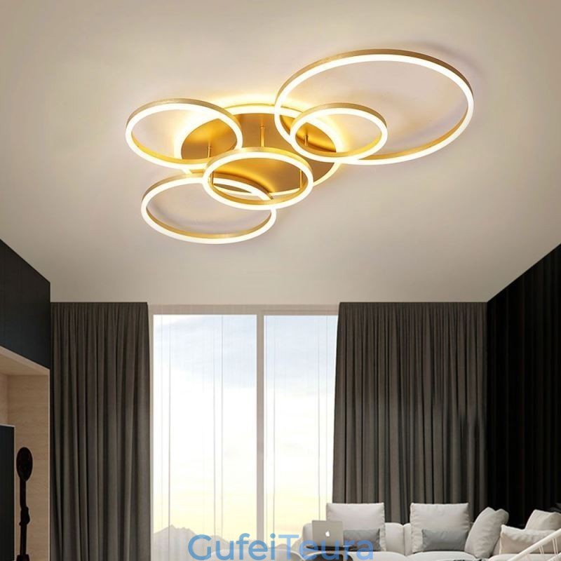 תאורת תקרה אקרילית מודרנית מסוג Halo Ring Flush Mount