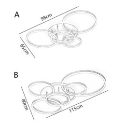 תאורת תקרה אקרילית מודרנית מסוג Halo Ring Flush Mount