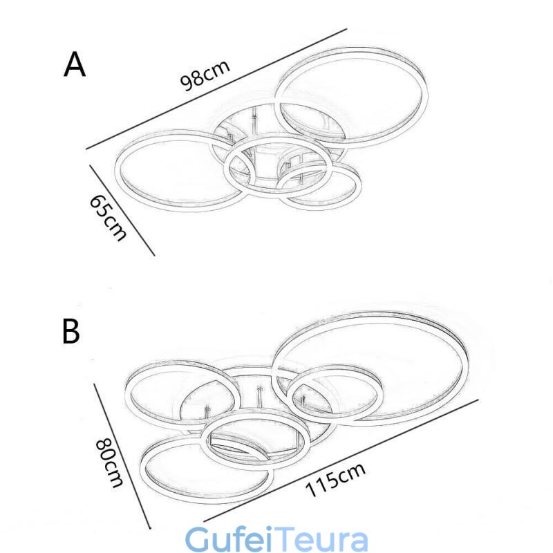 תאורת תקרה אקרילית מודרנית מסוג Halo Ring Flush Mount