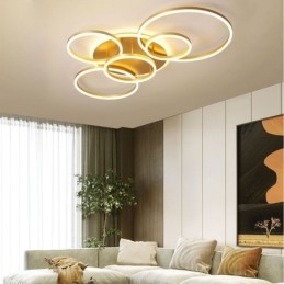 תאורת תקרה אקרילית מודרנית מסוג Halo Ring Flush Mount