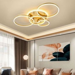 תאורת תקרה אקרילית מודרנית מסוג Halo Ring Flush Mount