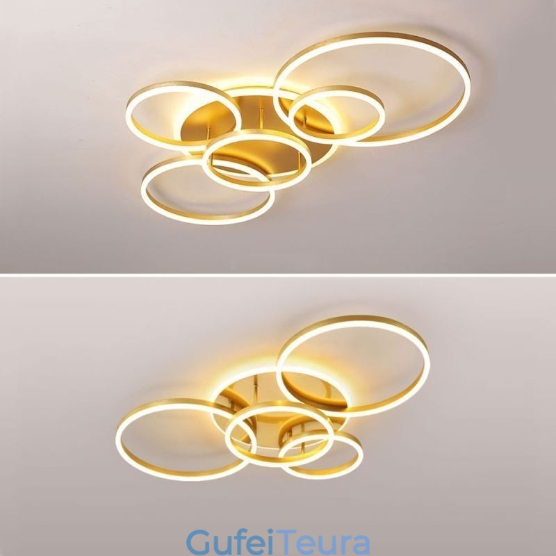 תאורת תקרה אקרילית מודרנית מסוג Halo Ring Flush Mount