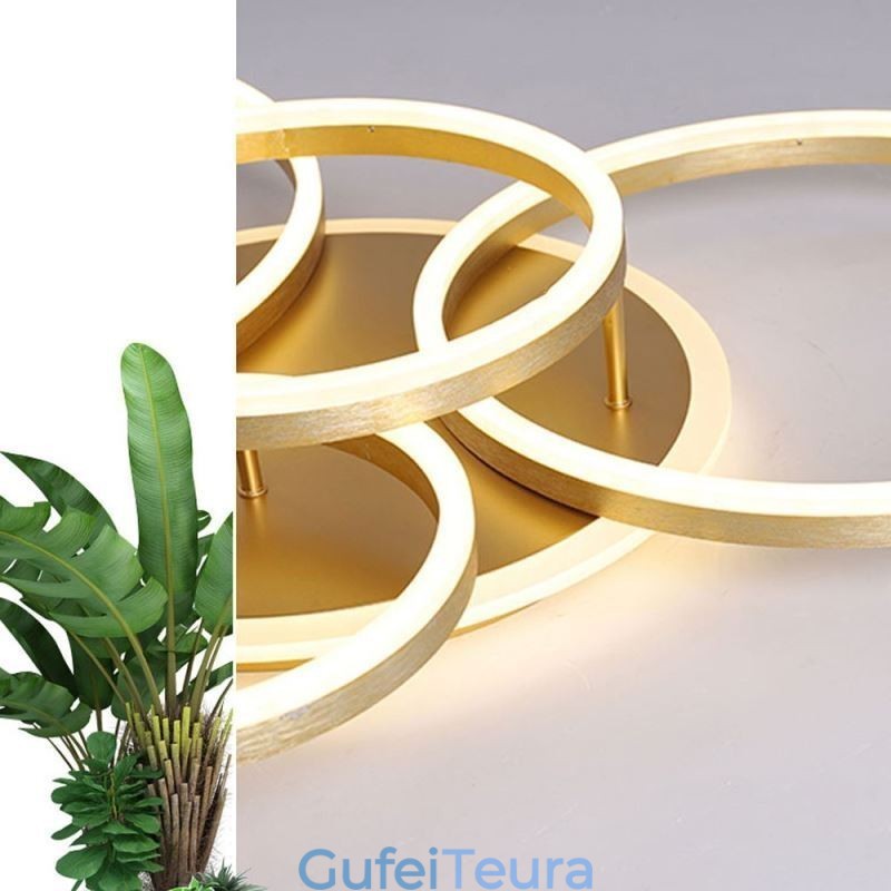 תאורת תקרה אקרילית מודרנית מסוג Halo Ring Flush Mount