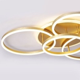 תאורת תקרה אקרילית מודרנית מסוג Halo Ring Flush Mount