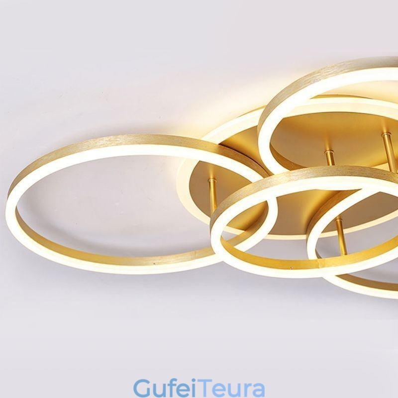 תאורת תקרה אקרילית מודרנית מסוג Halo Ring Flush Mount