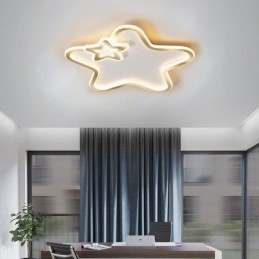 Creative Star Flush Mount Golden Star תאורת תקרה