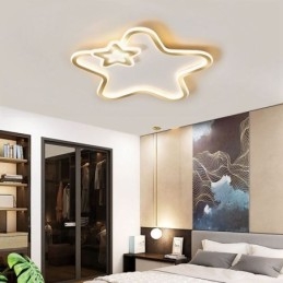 Creative Star Flush Mount Golden Star תאורת תקרה