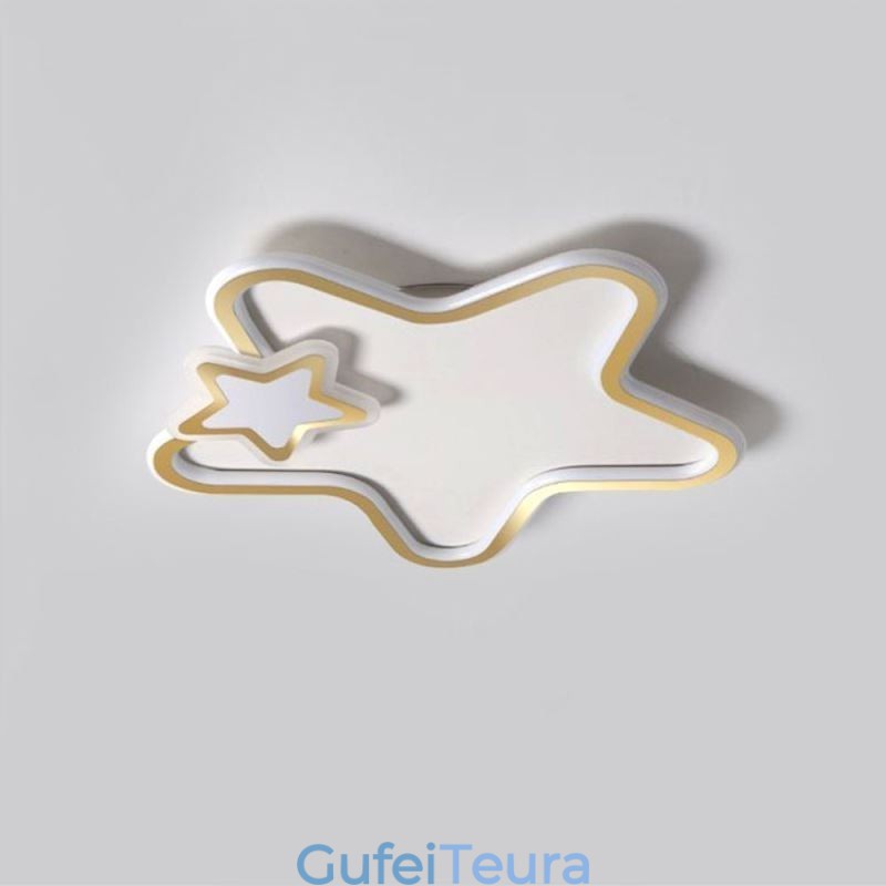 Creative Star Flush Mount Golden Star תאורת תקרה