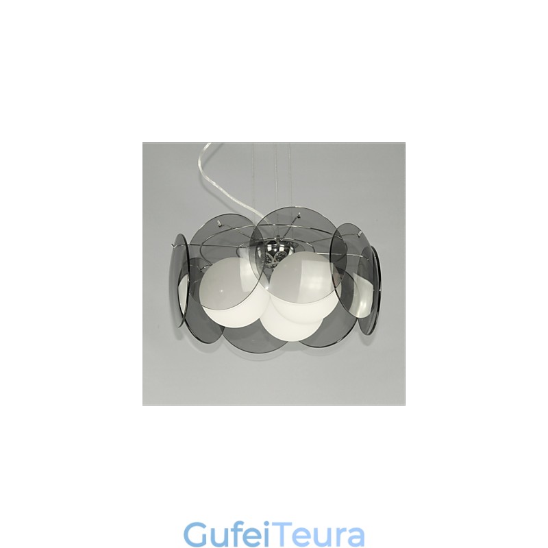 מבצעים מילאנו נברשת אופנת פשוטה בסגנון בהיר עשן נברשת זכוכית אפור