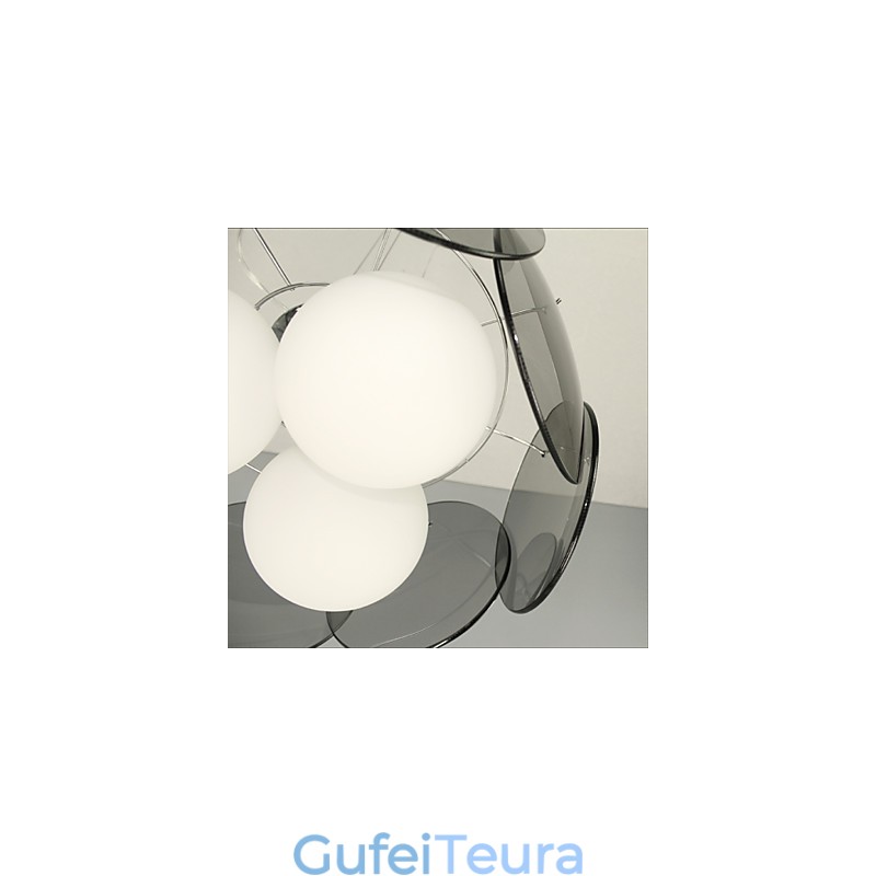 מבצעים מילאנו נברשת אופנת פשוטה בסגנון בהיר עשן נברשת זכוכית אפור