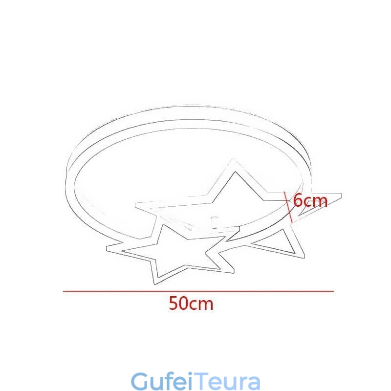 גוף תאורה אקרילי כפול כוכבים כוכב תקרה