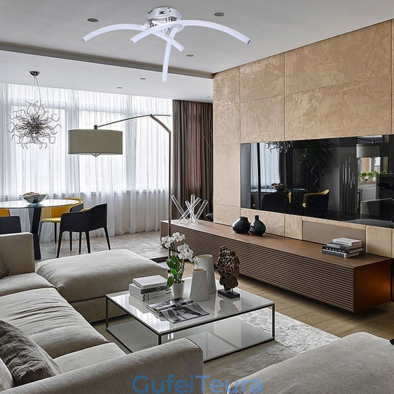 תאורת תקרה צלבית אקרילית פשוטה בצורת קשת