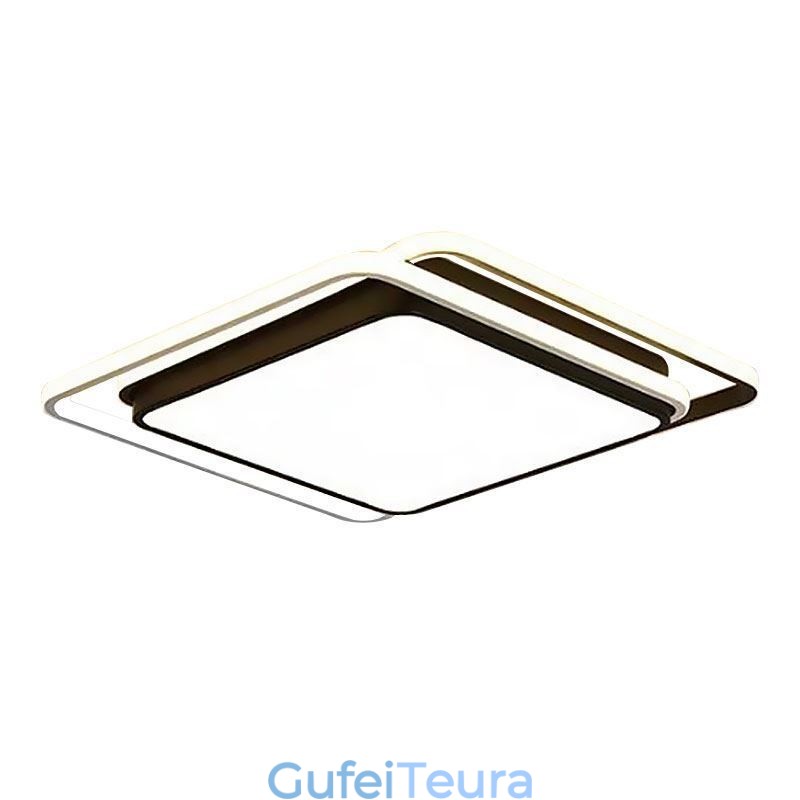 Modern Simple Flush Mount אור תקרה גיאומטרי מסגרת מרובעת אור מנורה