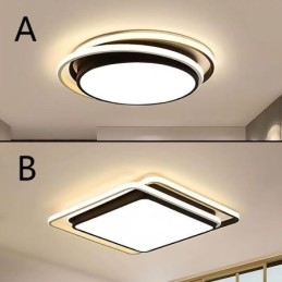 Modern Simple Flush Mount אור תקרה גיאומטרי מסגרת מרובעת אור מנורה
