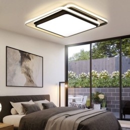 Modern Simple Flush Mount אור תקרה גיאומטרי מסגרת מרובעת אור מנורה