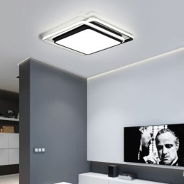 Modern Simple Flush Mount אור תקרה גיאומטרי מסגרת מרובעת אור מנורה