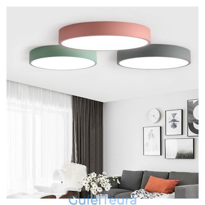 Contemporary Flush Mount Ultra Thin Ceiling Light עגול אור מנורה