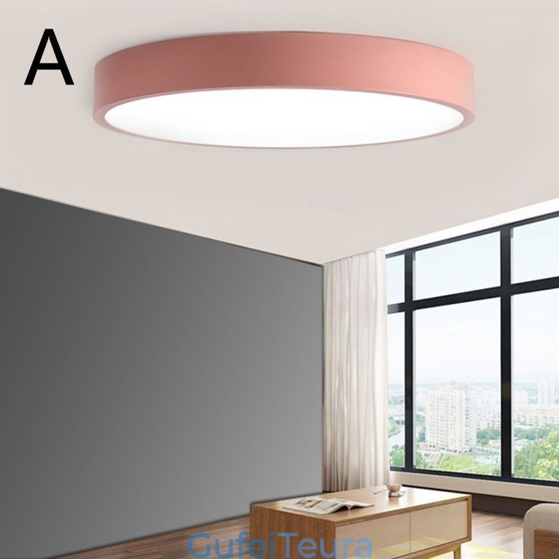 Contemporary Flush Mount Ultra Thin Ceiling Light עגול אור מנורה