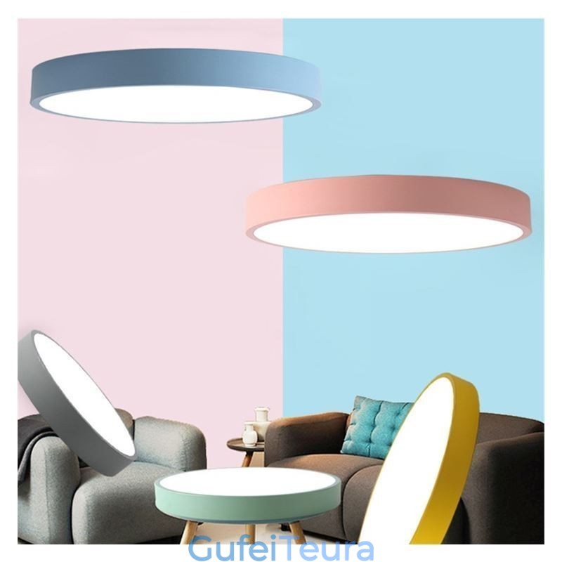 Contemporary Flush Mount Ultra Thin Ceiling Light עגול אור מנורה