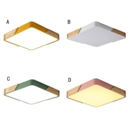 פשוט סומק הר עץ מסגרת אור תקרה סופר דק עיצוב מנורת Dinging Light