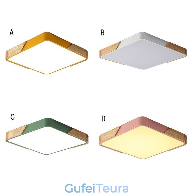 פשוט סומק הר עץ מסגרת אור תקרה סופר דק עיצוב מנורת Dinging Light