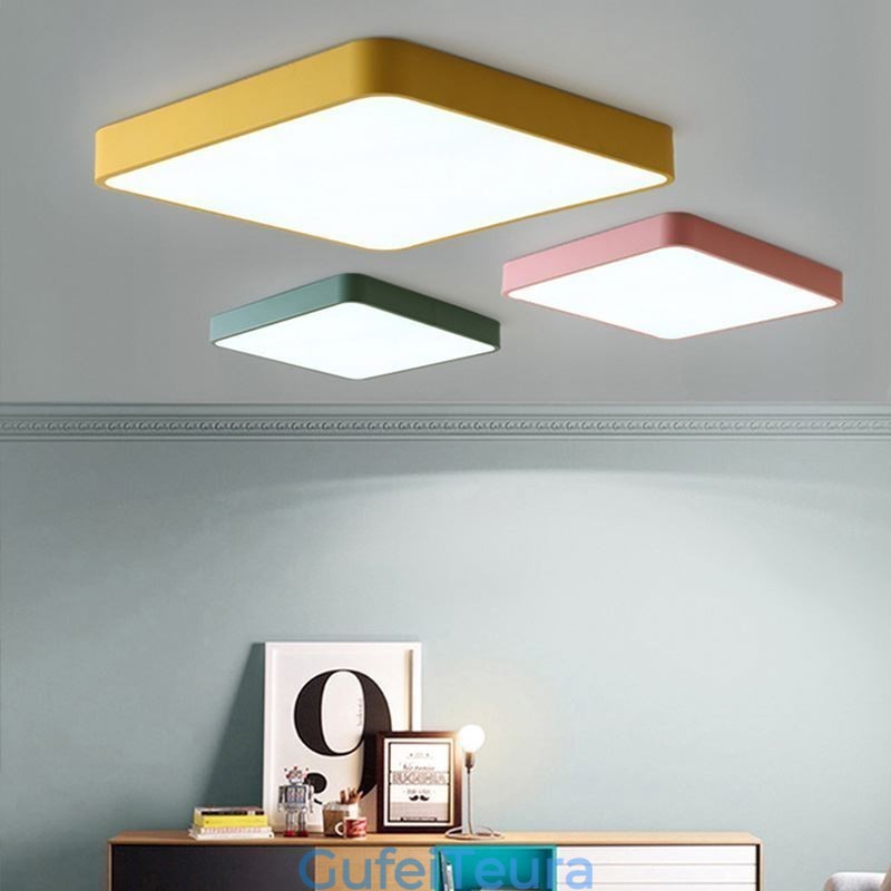Simlpe Flush Mount Light Square Light חיסכון באנרגיה תאורת תקרה