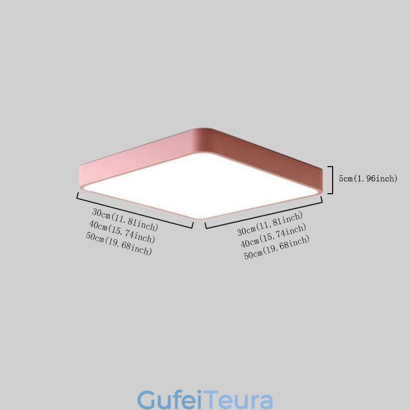 Simlpe Flush Mount Light Square Light חיסכון באנרגיה תאורת תקרה