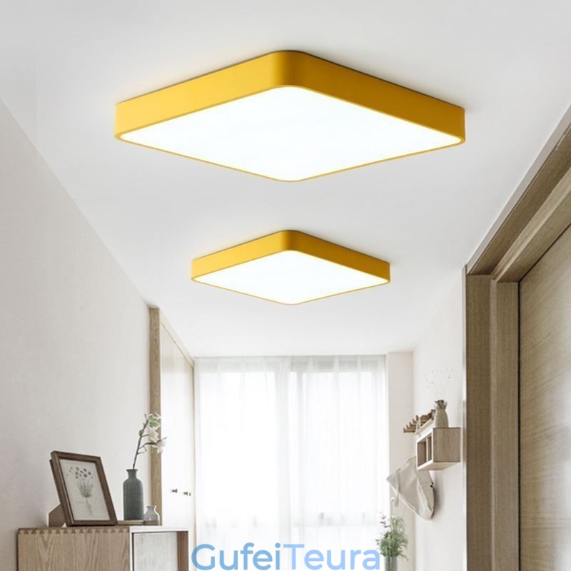 Simlpe Flush Mount Light Square Light חיסכון באנרגיה תאורת תקרה