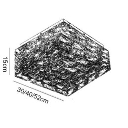 אור תקרת קריסטל ניתן לעמעום בשלושה צבעים