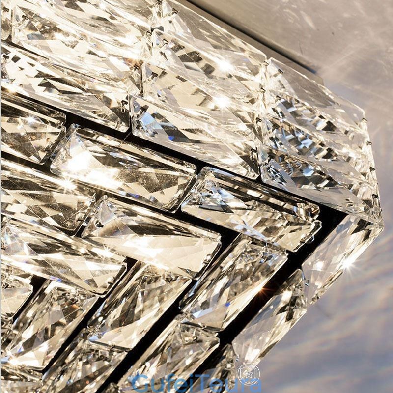 אור תקרת קריסטל ניתן לעמעום בשלושה צבעים