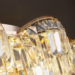 קריסטל פלאש הר יוקרה עגול קריסטל קישוט אור תקרה