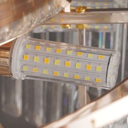 קריסטל פלאש הר יוקרה עגול קריסטל קישוט אור תקרה