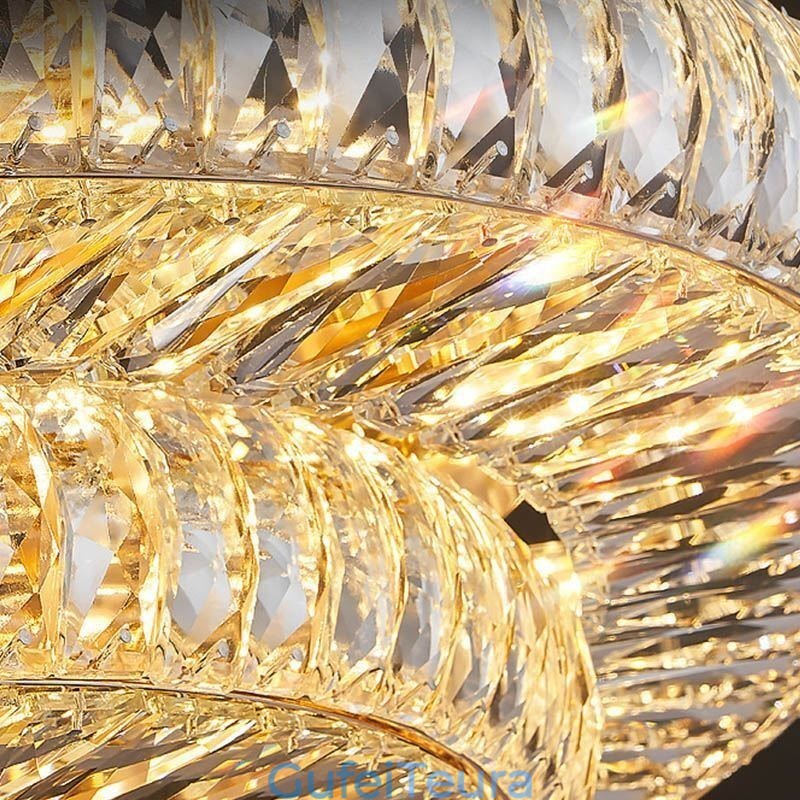 קריסטל פלאש הר עגול קריסטל אור תקרה קישוט