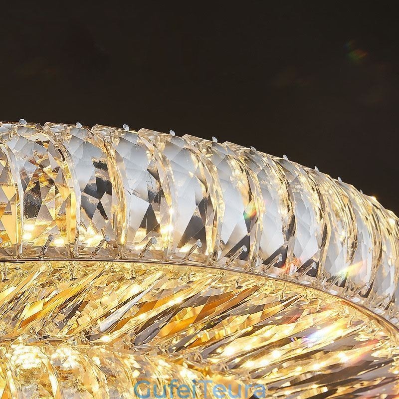 קריסטל פלאש הר עגול קריסטל אור תקרה קישוט