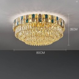 קריסטל פלאש הר עגול קריסטל קישוט תקרת אהיל קריסטל מעטפת