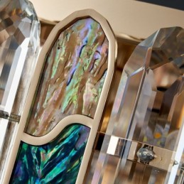 קריסטל פלאש הר עגול קריסטל קישוט תקרת אהיל קריסטל מעטפת