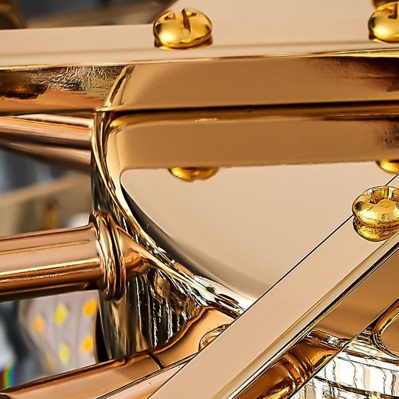 קריסטל פלאש הר עגול קריסטל קישוט תקרת אהיל קריסטל מעטפת